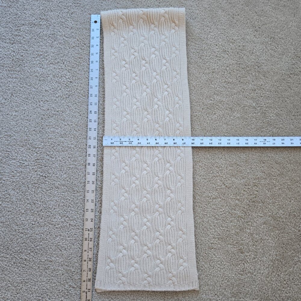 NWOT Nordstrom Cashmere Cable Scarf - Picture 6 of 7